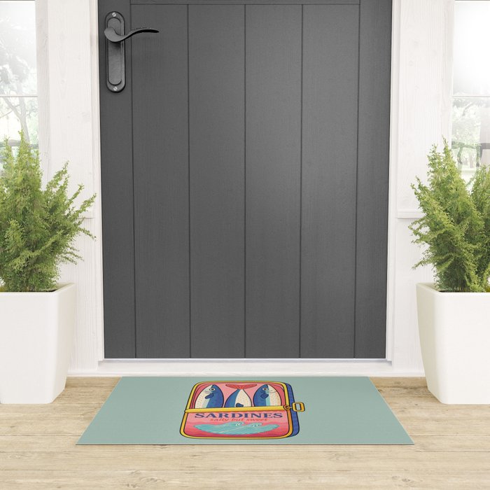 Tin of Love - Sardines in a Can with Heart Tail Welcome Mat Gallery Image 3
