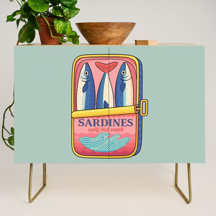 Tin of Love - Sardines in a Can with Heart Tail Credenza Gallery Image 1
