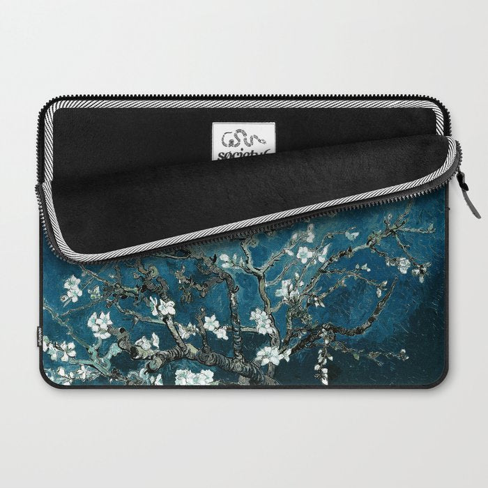 Van Gogh Almond Blossoms : Dark Teal Laptop Sleeve Gallery Image 2