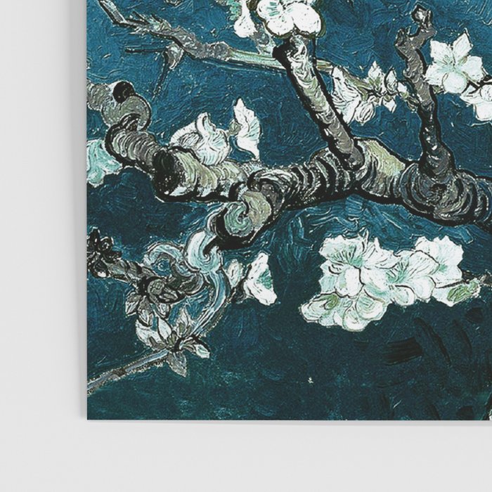 Van Gogh Almond Blossoms : Dark Teal Poster Gallery Image 3