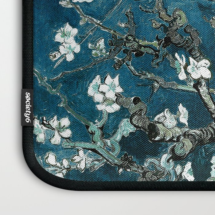 Van Gogh Almond Blossoms : Dark Teal Laptop Sleeve Gallery Image 3