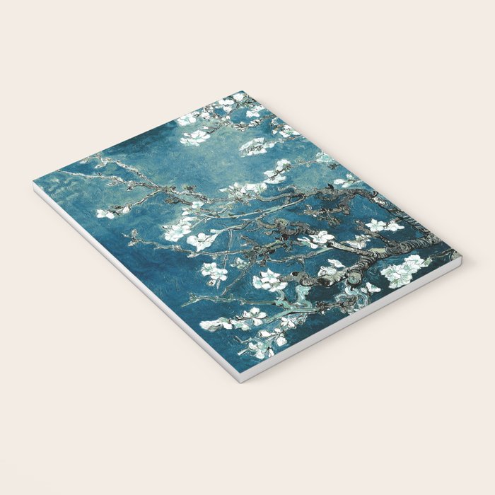Van Gogh Almond Blossoms : Dark Teal Notebook Gallery Image 3
