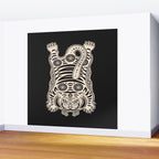 King Of The Jungle 04: Black & White Tiger Edition Wall Mural Gallery Image 2