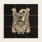 King Of The Jungle 04: Black & White Tiger Edition Wood Wall Art Gallery Image 1