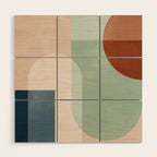 Abstract Geometric 18 Wood Wall Art Gallery Image 1