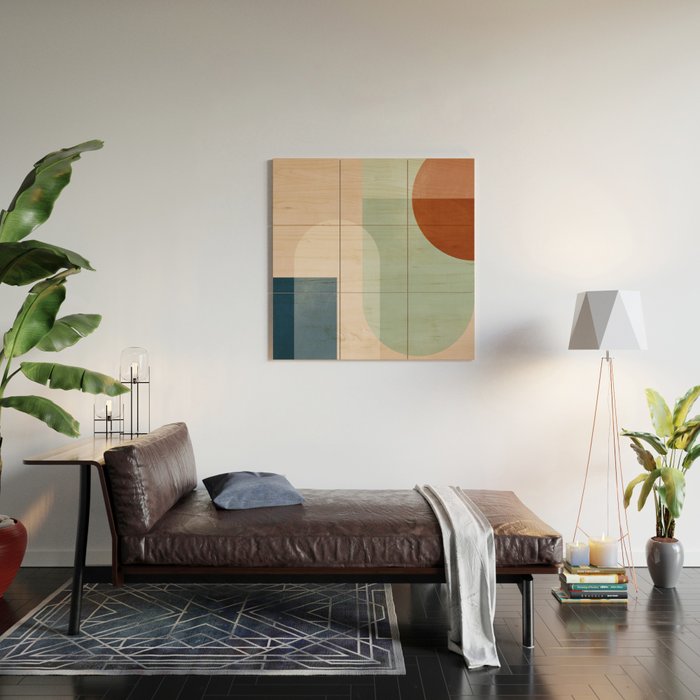 Abstract Geometric 18 Wood Wall Art Gallery Image 2