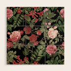 Vintage Roses, Floral Prints Wood Wall Art Gallery Image 1