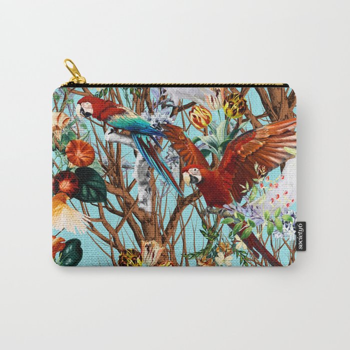 Floral and Birds XXX Carry All Pouch Gallery Image 1