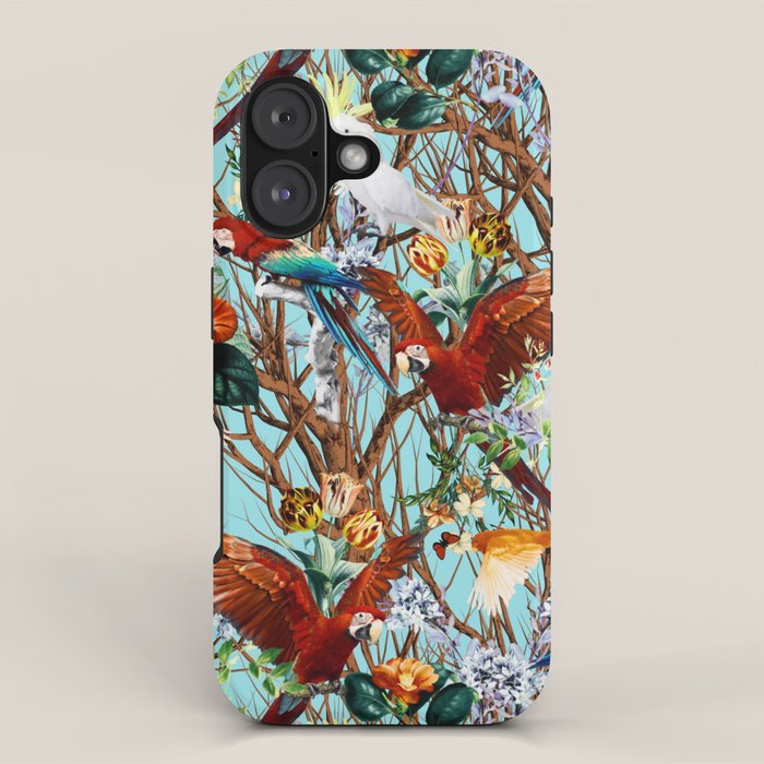 Floral and Birds XXX iPhone Case Gallery Image 1