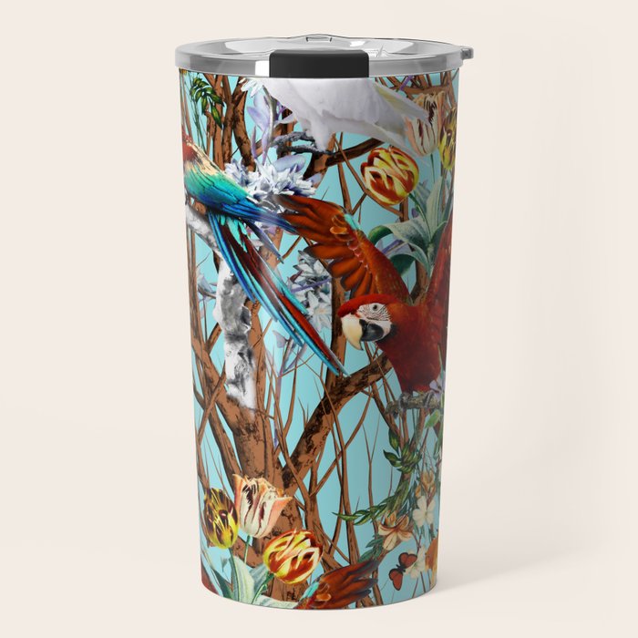 Floral and Birds XXX Travel Mug Gallery Image 1