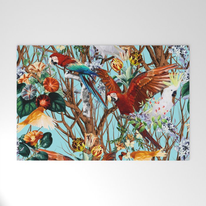 Floral and Birds XXX Welcome Mat Gallery Image 1
