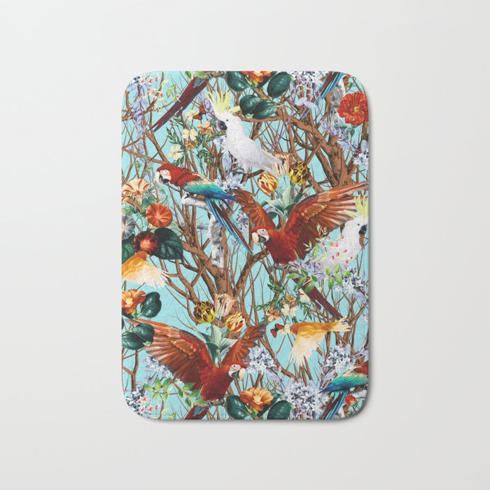 Floral and Birds XXX Bath Mat Gallery Image 1