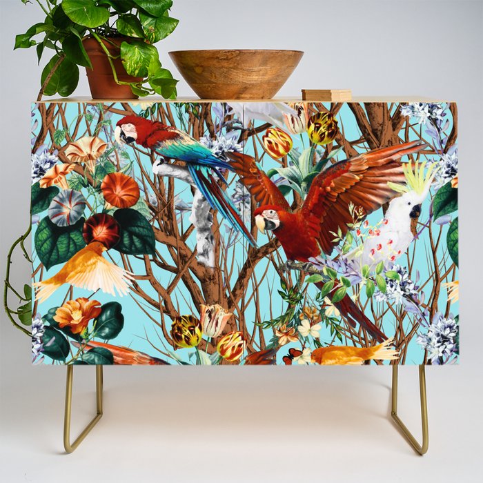 Floral and Birds XXX Credenza Gallery Image 1