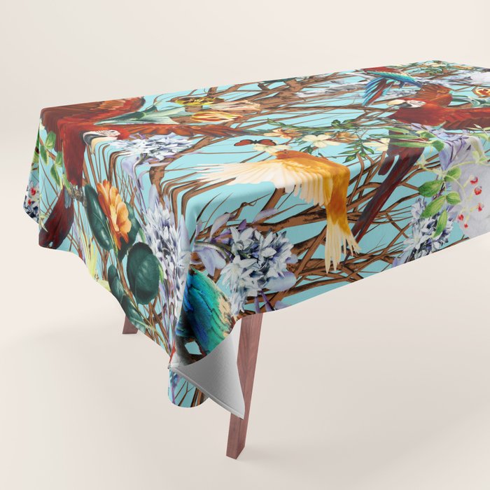 Floral and Birds XXX Tablecloth Gallery Image 1
