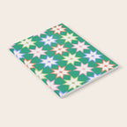 Festive Geometric Star Pattern on Green Notebook Gallery Image 2