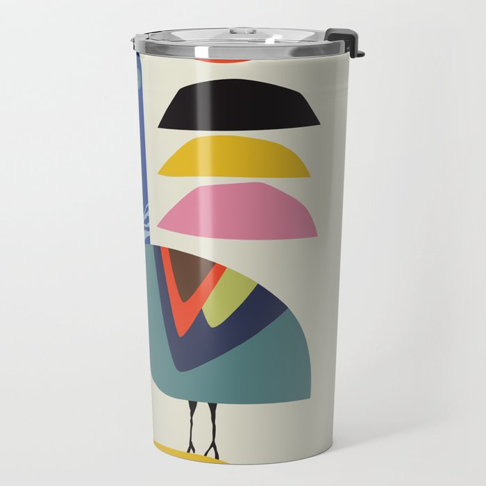 Mid century Pelicans Travel Mug Gallery Image 2