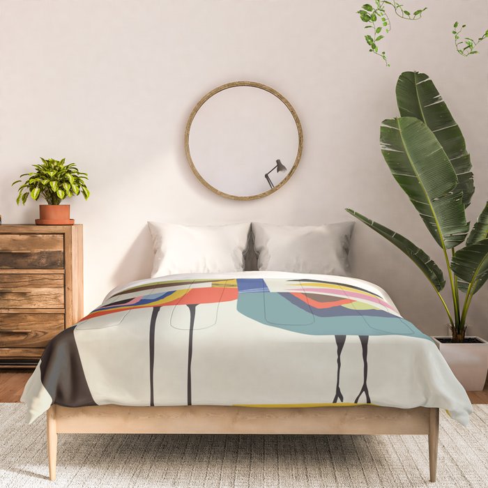 Mid century Pelicans Comforter Gallery Image 3