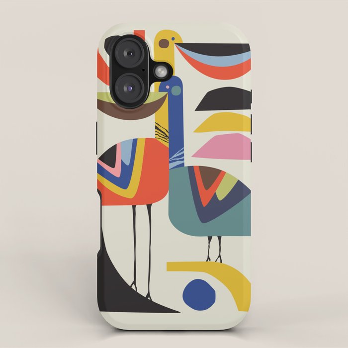 Mid century Pelicans iPhone Case Gallery Image 1