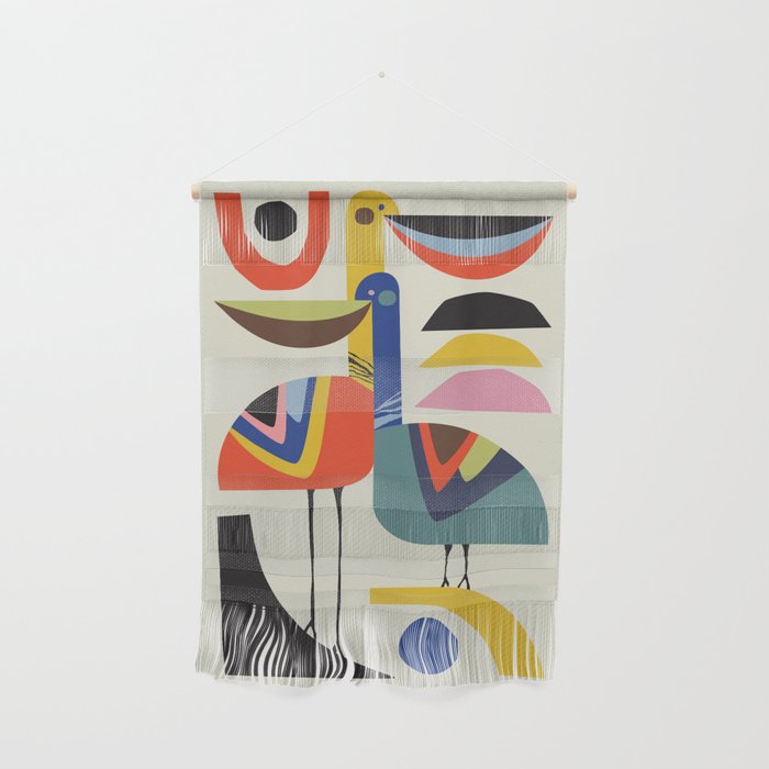 Mid century Pelicans Wall Hanging Gallery Image 1