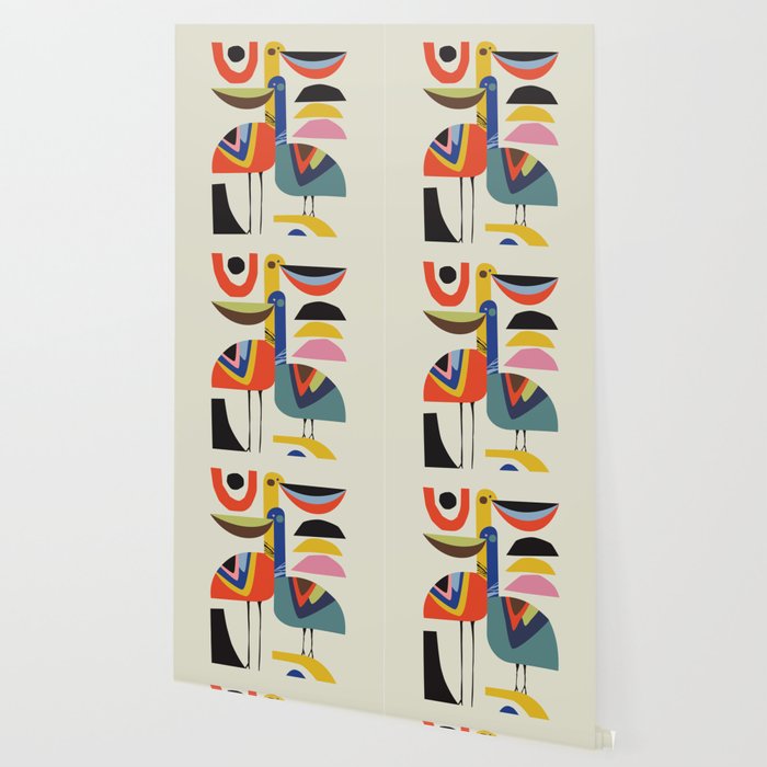 Mid century Pelicans Wallpaper Gallery Image 2