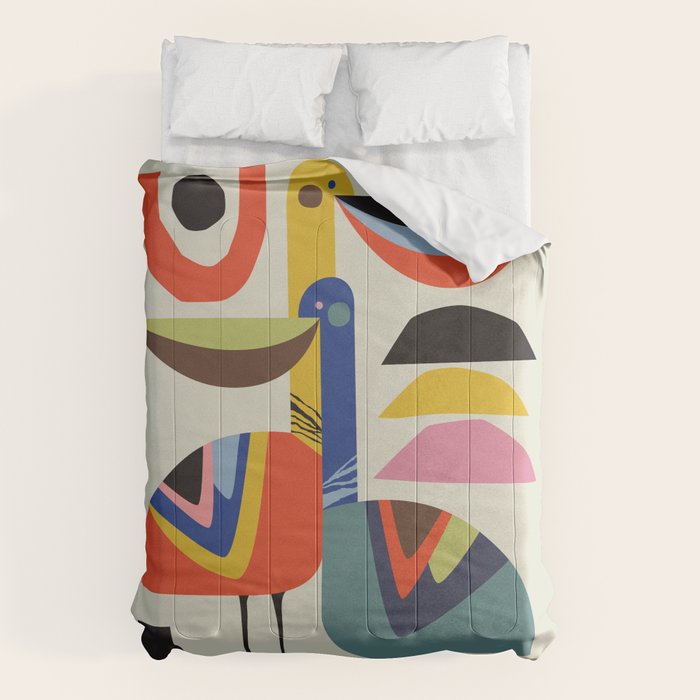 Mid century Pelicans Comforter Gallery Image 6