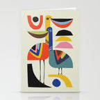 Mid century Pelicans Stationery Card Gallery Image 2