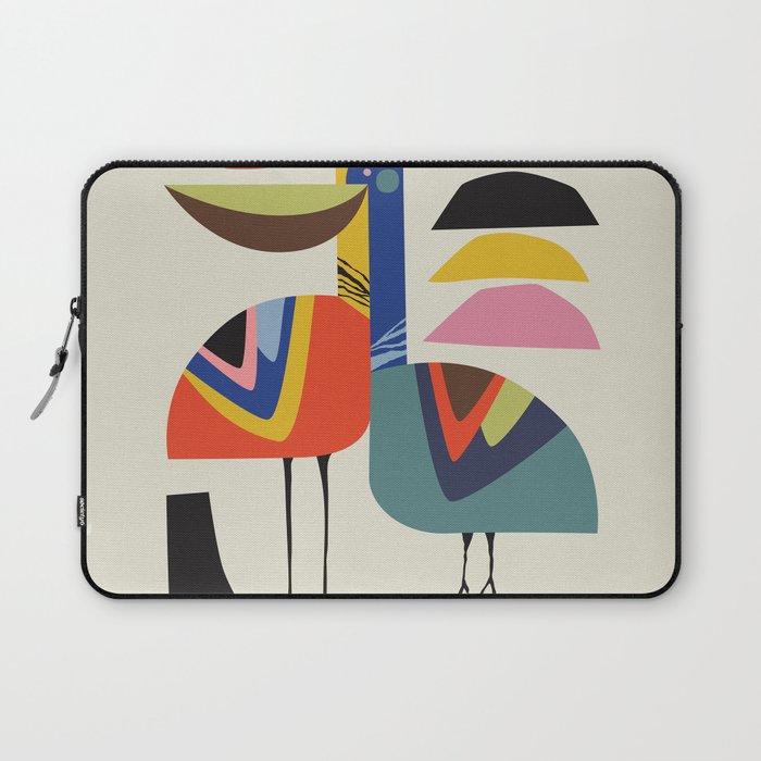 Mid century Pelicans Laptop Sleeve Gallery Image 1