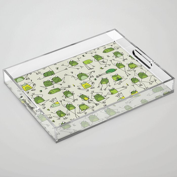 Funny Frogs Acrylic Tray Gallery Image 1