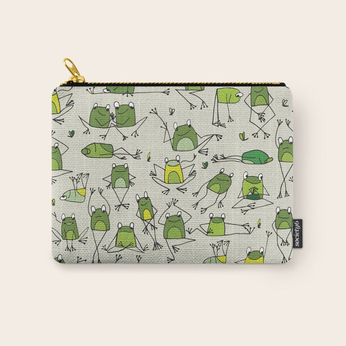 Funny Frogs Carry All Pouch Gallery Image 1