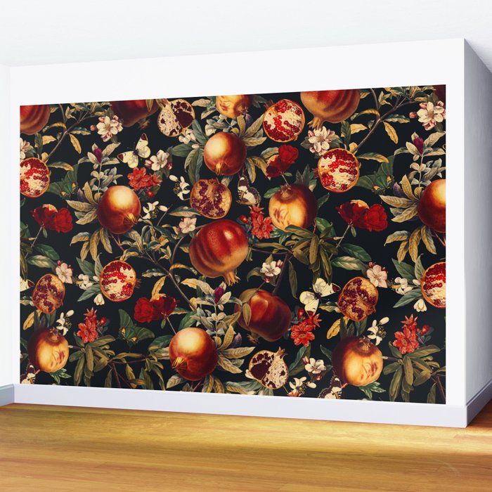 Pomegranate Garden II - Night Wall Mural Gallery Image 2