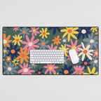 Vintage flowers Desk Mat Gallery Image 1