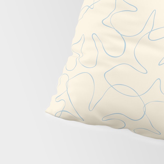 Abstract floral petal line art pattern Pillow Sham Gallery Image 4