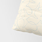 Abstract floral petal line art pattern Pillow Sham Gallery Image 4