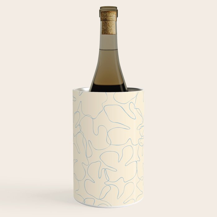 Abstract floral petal line art pattern Wine Chiller Gallery Image 3