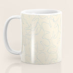 Abstract floral petal line art pattern Coffee Mug Gallery Image 3