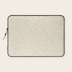 Abstract floral petal line art pattern Laptop Sleeve Gallery Image 1