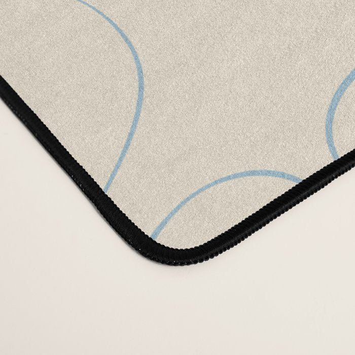 Abstract floral petal line art pattern Desk Mat Gallery Image 4