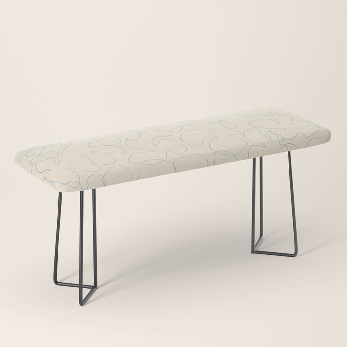 Abstract floral petal line art pattern Bench Gallery Image 1