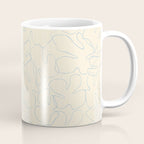 Abstract floral petal line art pattern Coffee Mug Gallery Image 1