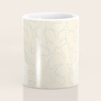 Abstract floral petal line art pattern Coffee Mug Gallery Image 4