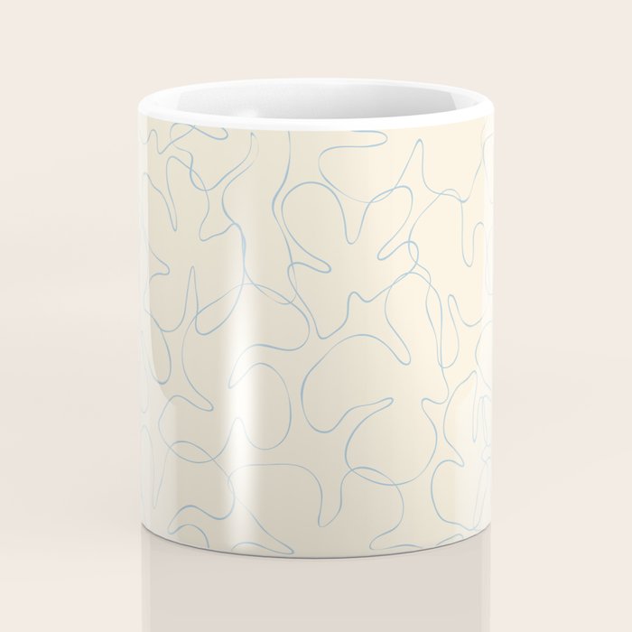 Abstract floral petal line art pattern Coffee Mug Gallery Image 4