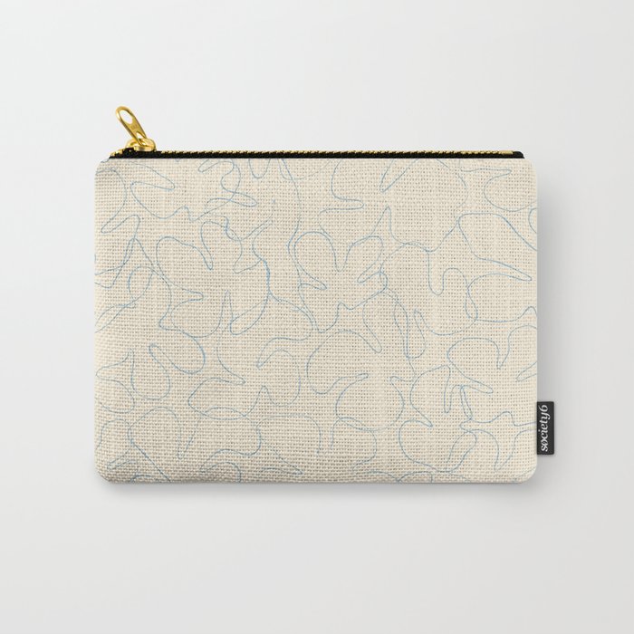 Abstract floral petal line art pattern Carry All Pouch Gallery Image 1