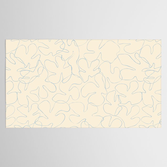 Abstract floral petal line art pattern Tablecloth Gallery Image 2