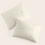 Abstract floral petal line art pattern Pillow Sham Gallery Image 3