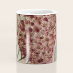 Garden Lilac Flower Painting in Purple & Peach Coffee Mug Gallery Image 4