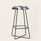 Pink Blue Winter Christmas Holiday Stockings Watercolor Illustration Stool Gallery Image 1