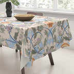 Beach thistle and shells soft peach Tablecloth Gallery Image 3