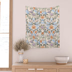 Beach thistle and shells soft peach Wall Tapestry Gallery Image 2