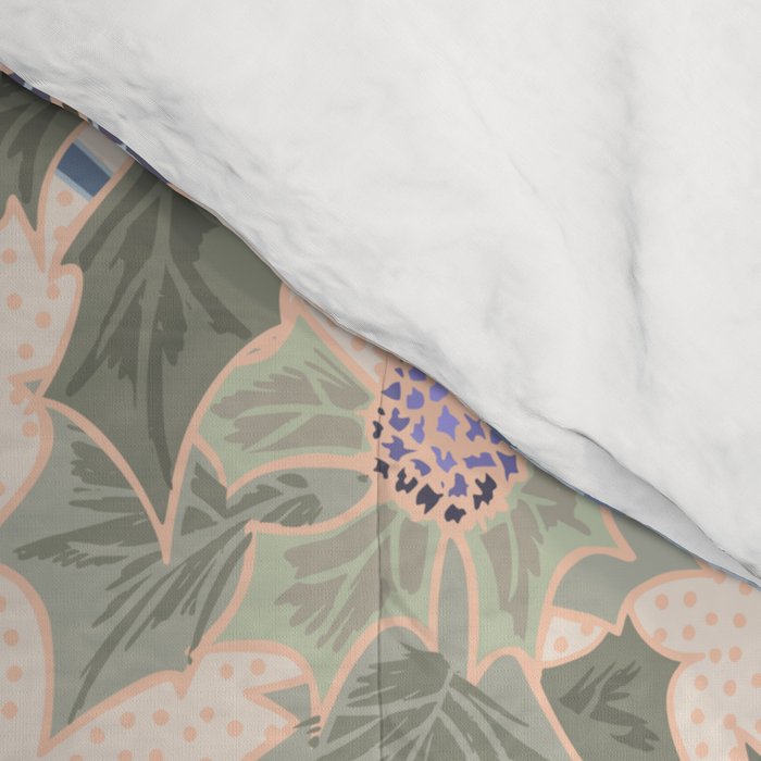 Beach thistle and shells soft peach Comforter Gallery Image 4
