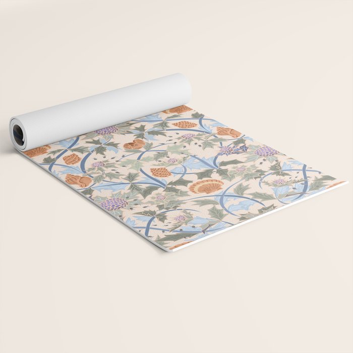 Beach thistle and shells soft peach Yoga Mat Gallery Image 2